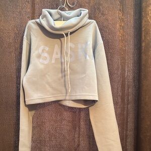 SAS Women's Light Gray Cropped Sweatshirt